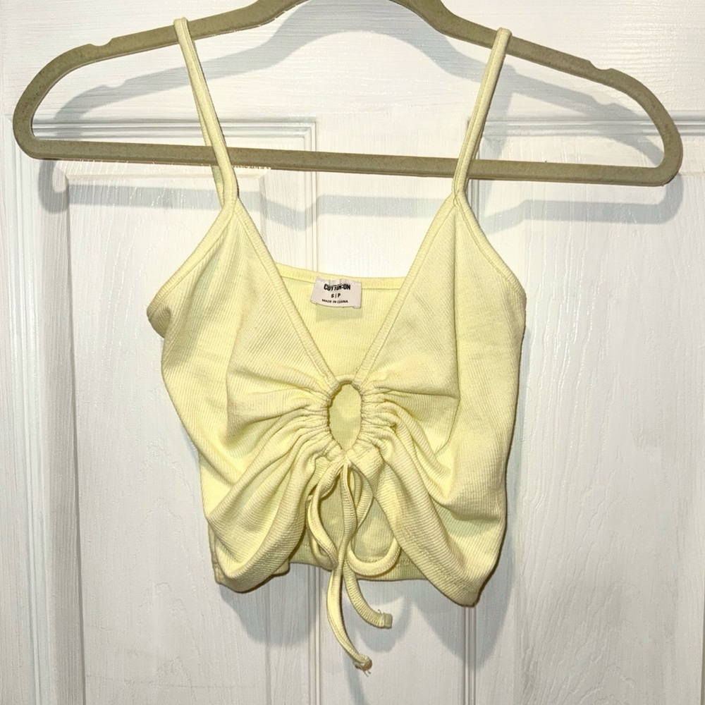 Pastel yellow crop top